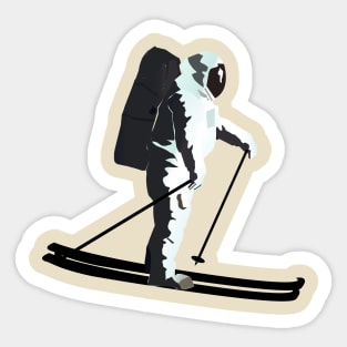 Moonlight Skiing Sticker